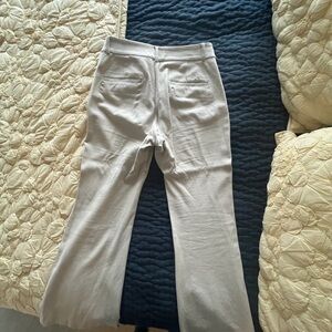 Loft Cream Beige Sand Tailored Bootcut Trousers